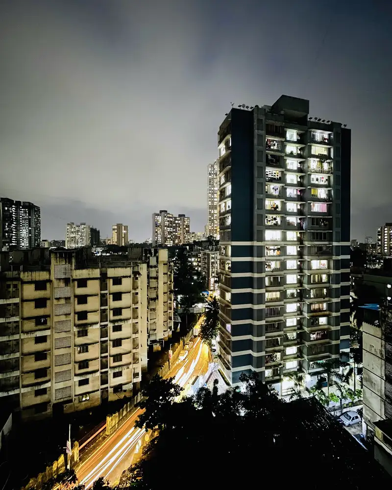 Residential towers in an Indian city